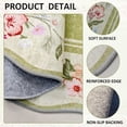 thumbnail image 6 of Kzaei 8'x10' Floral Scalloped Area Rug for Living Room, Washable Soft Rug with Non-Slip Backing, Large Floral Vintage Distress Print Pattern Carpet, Green, 6 of 7