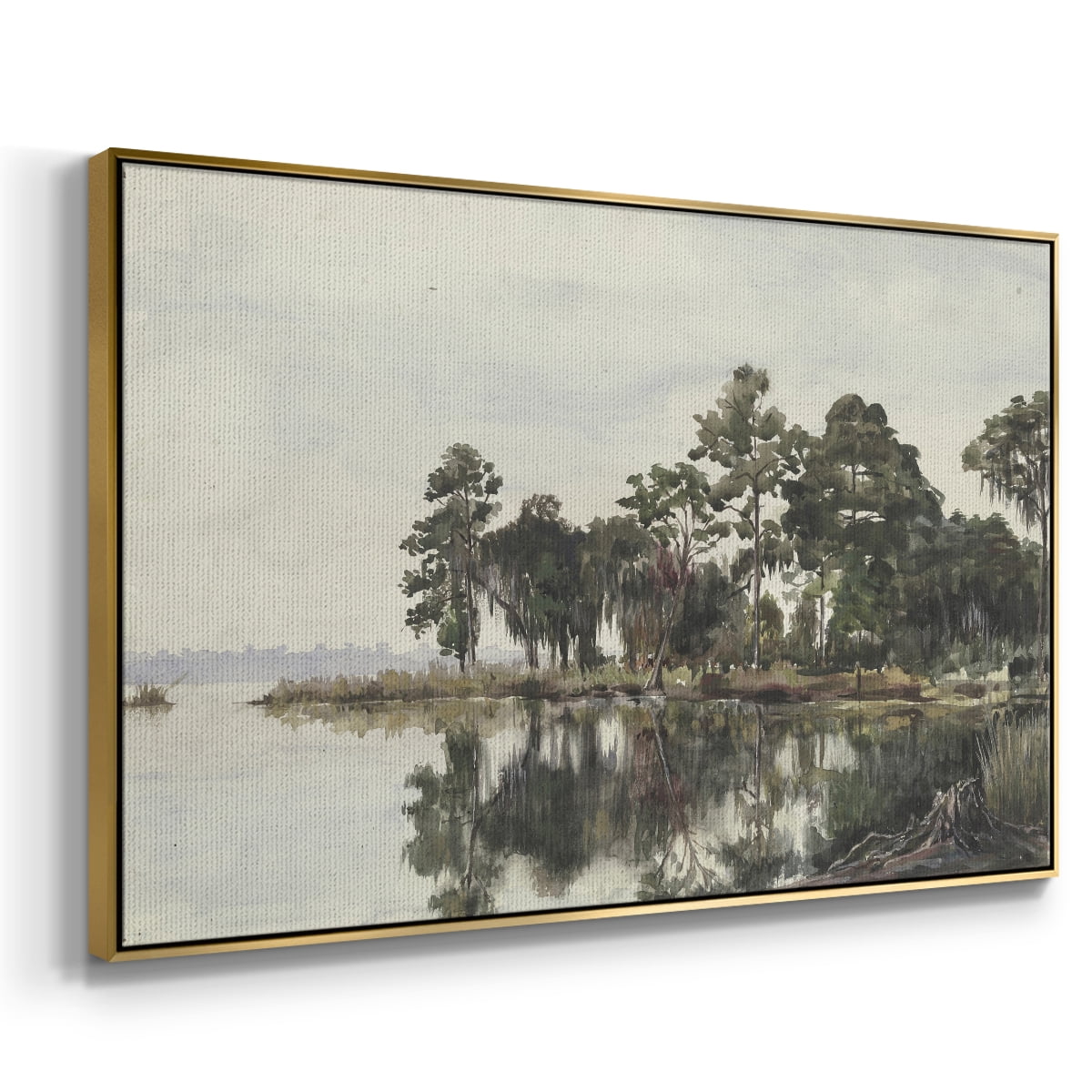 Vintage Landscape-XL By Wexford Home Framed in Gold Wood Gallery Wrapped Canvas 27 in. x 41 in.
