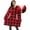 Red black check, variant on Wearable Zippered Hooded Slacker Blanket In Autumn And Winter