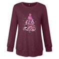 thumbnail image 4 of DPTALR Women Leisure Print Round Neck Long Sleeve T-Shirts Tops, 4 of 4