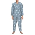 thumbnail image 3 of Disketp Turtle for Pajamas Set Long Sleeve Sleepwear Mens Button Down Nightwear Pj Sets-XX-Large, 3 of 7