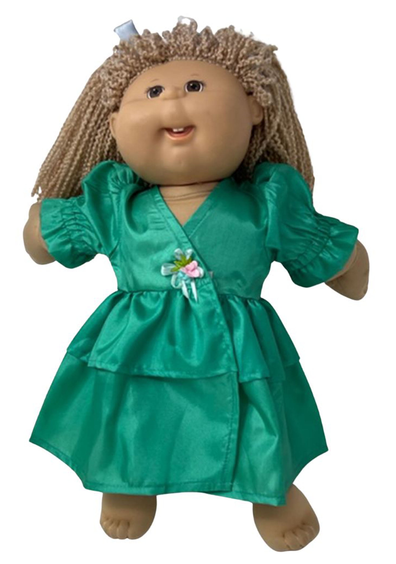 Doll Clothes Superstore Green Wrap Dress Fits 15 16 Inch Cabbage
