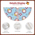 thumbnail image 4 of Daiia Gnome Pool Party Drawing Merry Christmas Tree Skirt , Xmas Large Lace-up Tree Skirt, Santa Snowflakes Rustic Home Decorations New Year Party Farmhouse Decor-30", 4 of 7