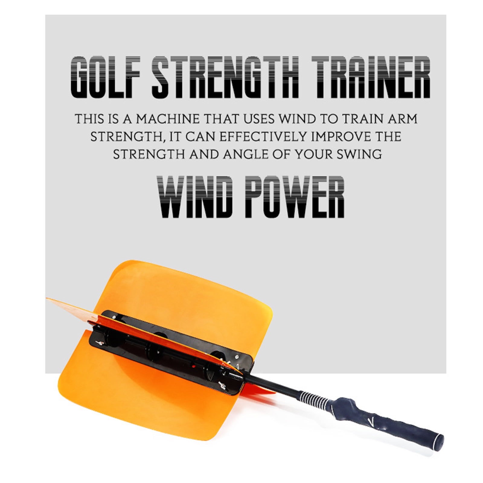 Golfs Propeller Fan Trainer Swing Winds Power Training Tool Golfs Swing Fan, Golfs Swing Trainer Aid with Nonslip Grip