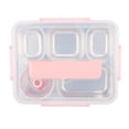thumbnail image 1 of Boîte à lunch à 5 compartiments, 304 Chauffage en acier inoxydable plateau de restauration rapide couvercle des conduisés portables pour les étudiants et les adultes, 1 of 7
