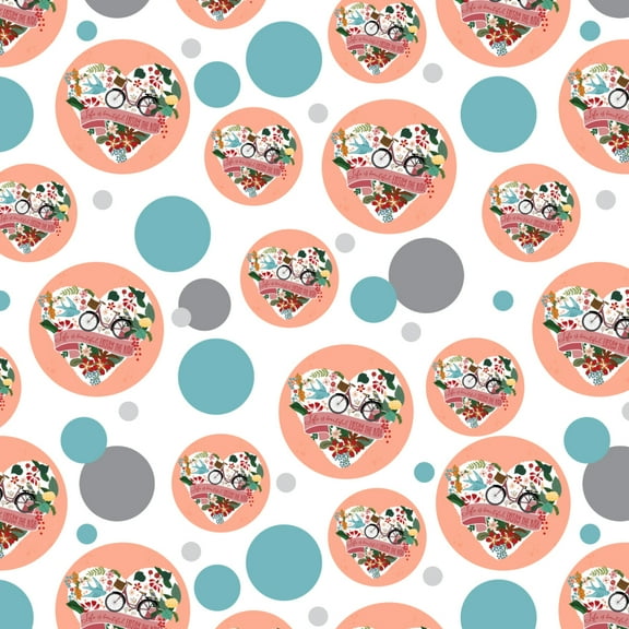 Life is Beautiful Enjoy the Ride Bicycle Premium Gift Wrap Wrapping Paper Roll