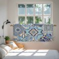 thumbnail image 3 of Boho Geometric Tier Curtains 24 Inch Length, Country Tribe Abstract Ethnic Aesthetic Cafe Short Curtains for Bathroom Over Sink, Small Kitchen Curtain Light Filtering Drapes 2 Panels 27.5"Wx24"L, 3 of 8