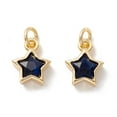 thumbnail image 2 of Brass Cubic Zirconia Charms Real 18K Gold Plated Star Mixed Color 9x7.5x3mm Hole: 2.5mm, 2 of 3