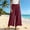 Wine, variant on Xdegoge Palooza Wide Leg Pants Women Casual High Waisted Elastic Waist Trousers with Large Pockets Loose Fit Relaxed Lounge Summer Beach Bottoms