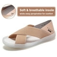 thumbnail image 3 of Cyiecw Women's Flat Sandals Elastic Strap Sandals Summer Open Toe Beach Sandals Shoes, 3 of 7