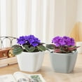 thumbnail image 5 of Ceramic Square Self Watering Plant Pot- Outdoor & Indoor Decorative Flower Pot for Moisture-Loving Plants, 1 Pack，(6 inch, White), 5 of 7