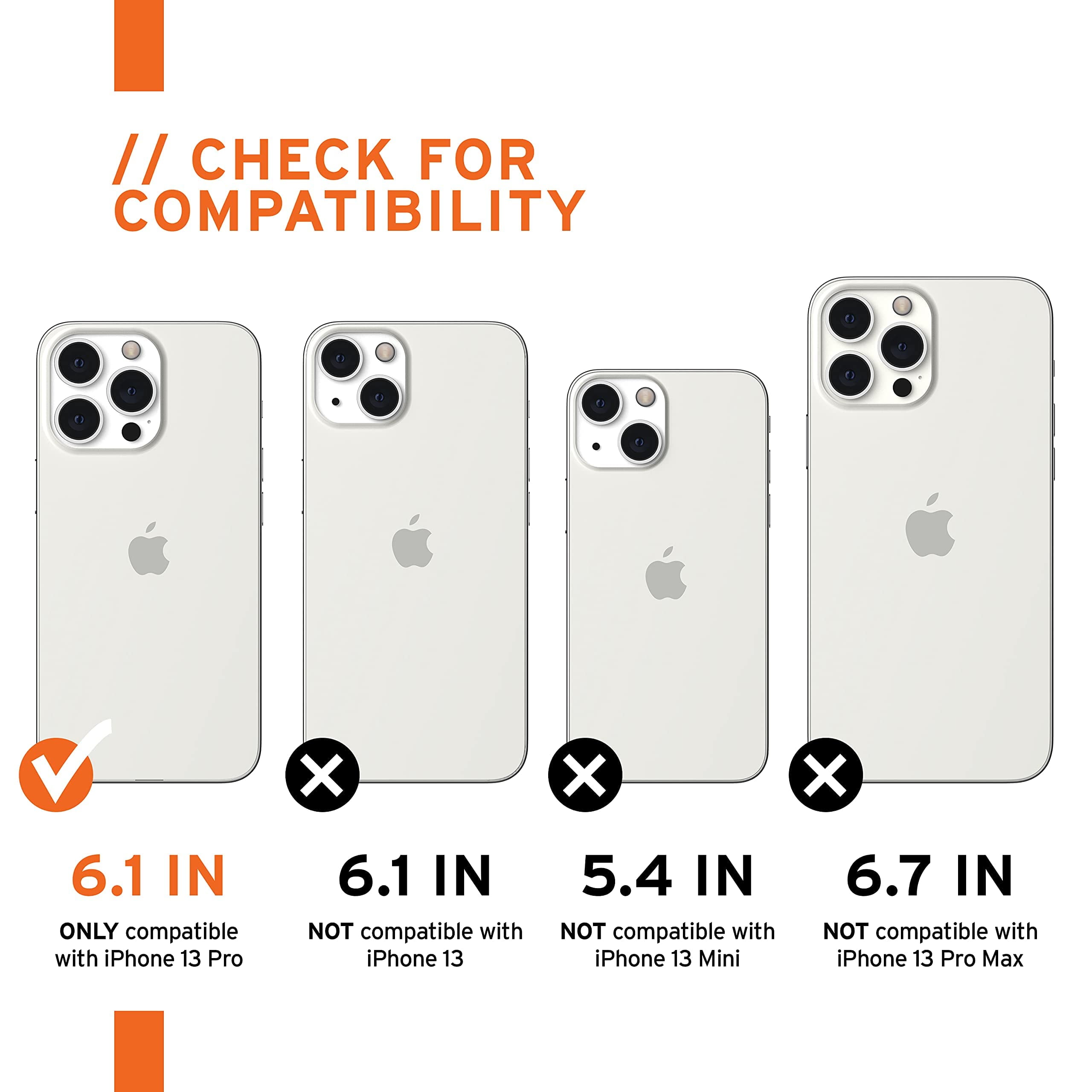 UAG iPhone 13 Pro Case [6.1-inch screen] Compatible with MagSafe Rugged Lightweight Slim Shockproof Clear Plyo Protective Cover, Ash