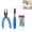 Blue, variant on Portable Single Hole Punch Plier, 3mm Round Hole Hand Puncher for Paper, Scrapbook, Crafts, Office School Binding Supplies