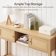 thumbnail image 5 of FASHENG Console Table, 47" Rattan-Like Entryway Table with Storage, Sofa Table Behind Couch for Living Room Entry Foyer Hallway, Natural NL34XG01, 5 of 9