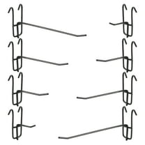 Uxcell 8 Grid Wall Hooks, 2/4/6/8 Inch Grid Wall Panel Display Hooks for Grid Wall Accessory Display Rack for Retail Stores, Home Office, Garage Storage, Black