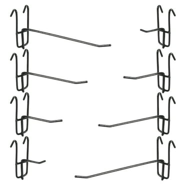 Uxcell 8 Grid Wall Hooks, 2/4/6/8 Inch Grid Wall Panel Display Hooks for Grid Wall Accessory Display Rack for Retail Stores, Home Office, Garage Storage, Black