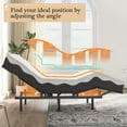 thumbnail image 4 of Adjustable Bed Frame -Wireless Remote -Memory Function -Bed Base -Head and Foot Lift Incline -Zero Gravity -Quiet Motorfor Lying Down, Reading, Watching TV,Fatigue,Backache[Twin], 4 of 7