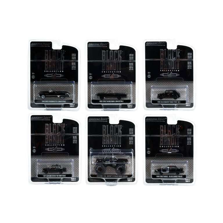 Black Bandit 6 piece Set Series 28 1/64 Diecast Model Cars