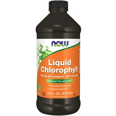 NOW Supplements, Liquid Chlorophyll, Super Concentrated, Internal Deodorizer*, Mint Flavor, 16-Ounce