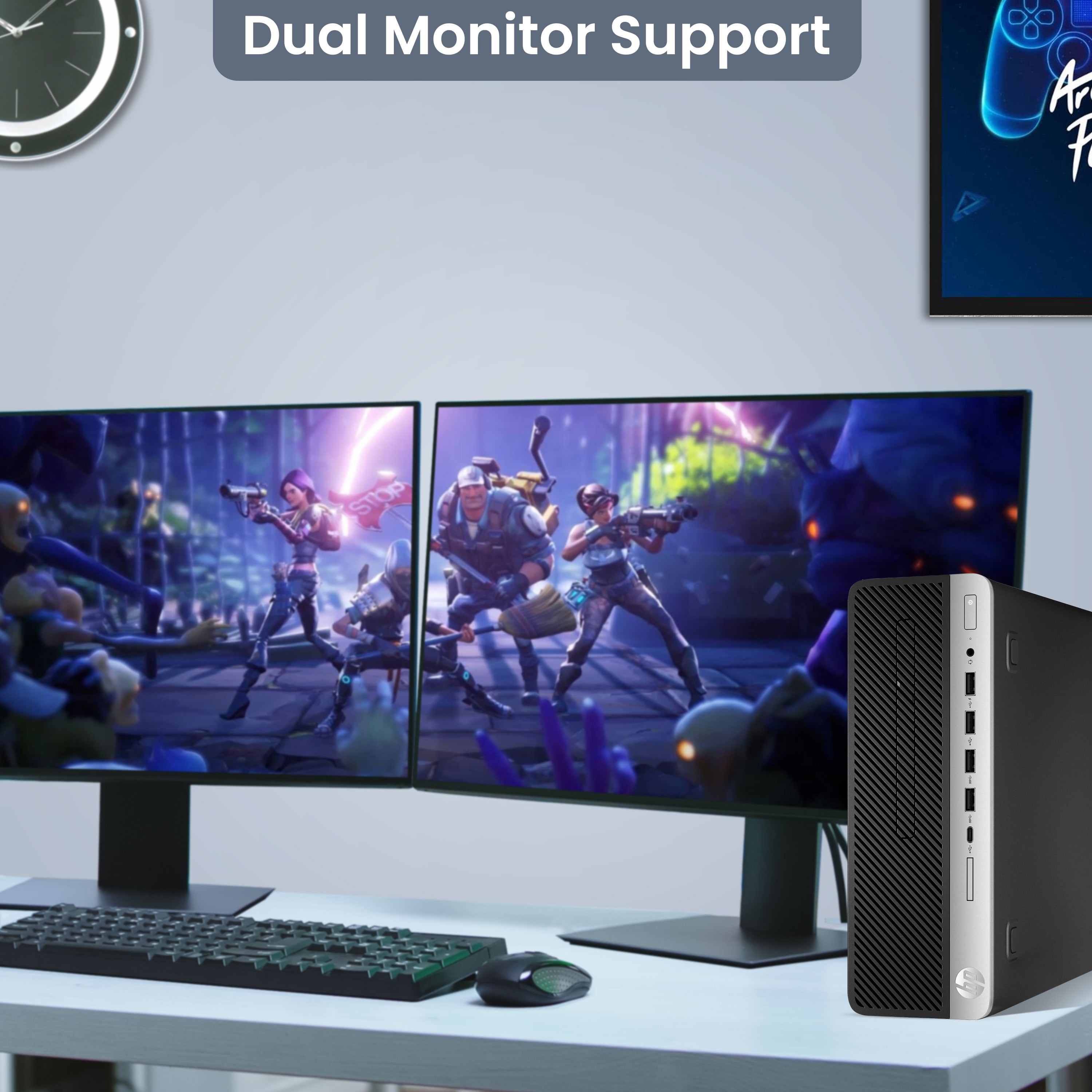 Restored HP G5 SFF Gaming Desktop Computer PC Intel Hexa Core i5