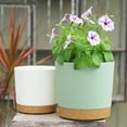 thumbnail image 2 of CreativeArrowy Planters for Indoor Plants with Drainage Holes and Removable Base, Resin Saucer Modern Decorative for Outdoor Garden Planters, 2 of 16