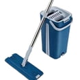 thumbnail image 1 of Home Microfiber Flat Mop Bucket Set with Stainless Steel Handle Squeeze Floor Cleaning Tools Premium Mops, 1 of 4