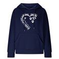 thumbnail image 4 of DPTALR Femmes Imprimé Col Rond Manches Longues Desserrer Sweat-Shirt Unique Tops Pull-Over Blouse, 4 of 4