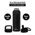 thumbnail image 7 of MIRA 40 Oz Stainless Steel Vacuum Insulated Wide Mouth Water Bottle | Thermos Keeps Cold for 24 hours, Hot for 12 hours | Double Walled Powder Coated Travel Flask | Black, 7 of 7