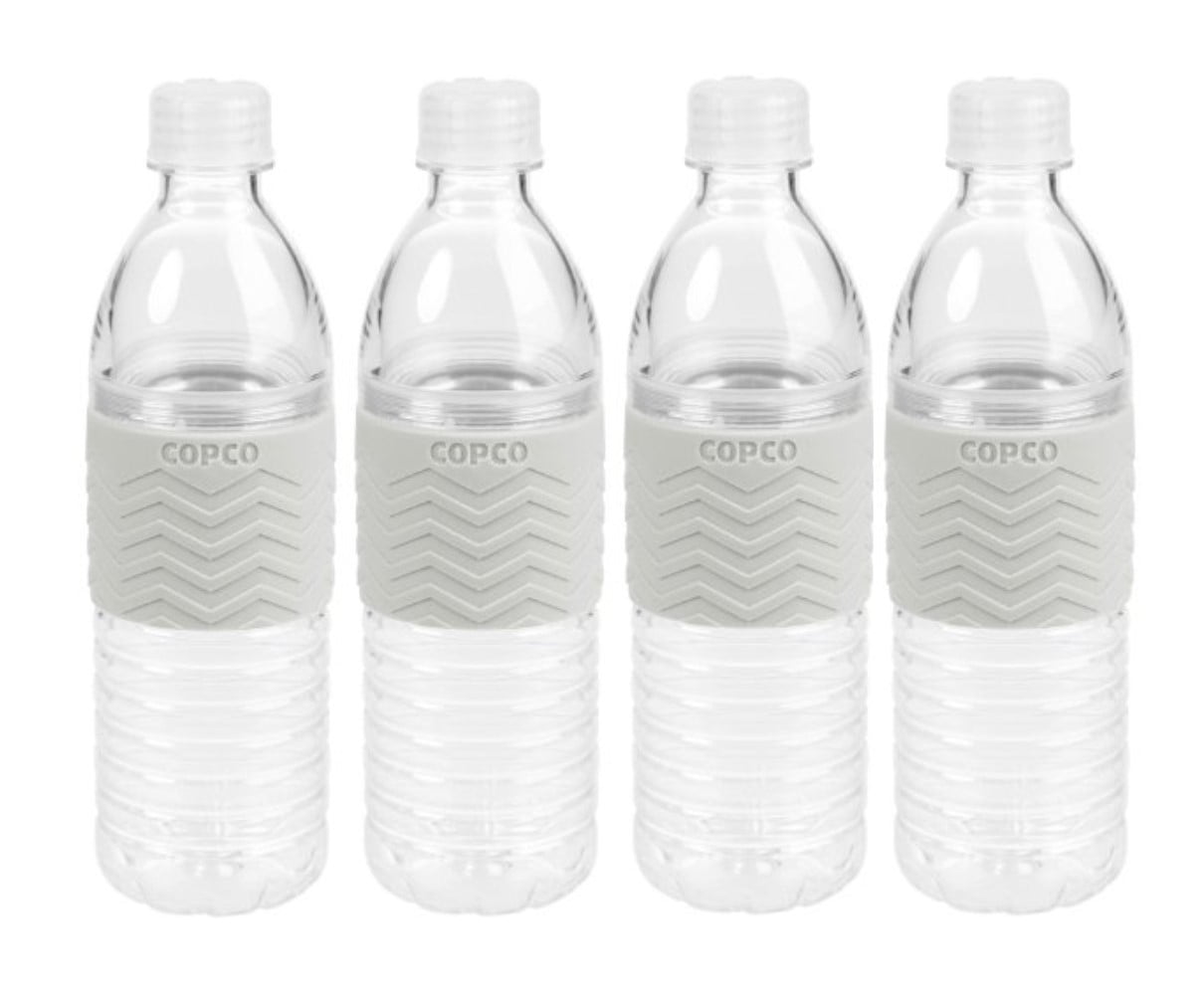 Copco Hydra Reusable Water Bottle 16.9 Ounce, Chevron Gray 4 Pack