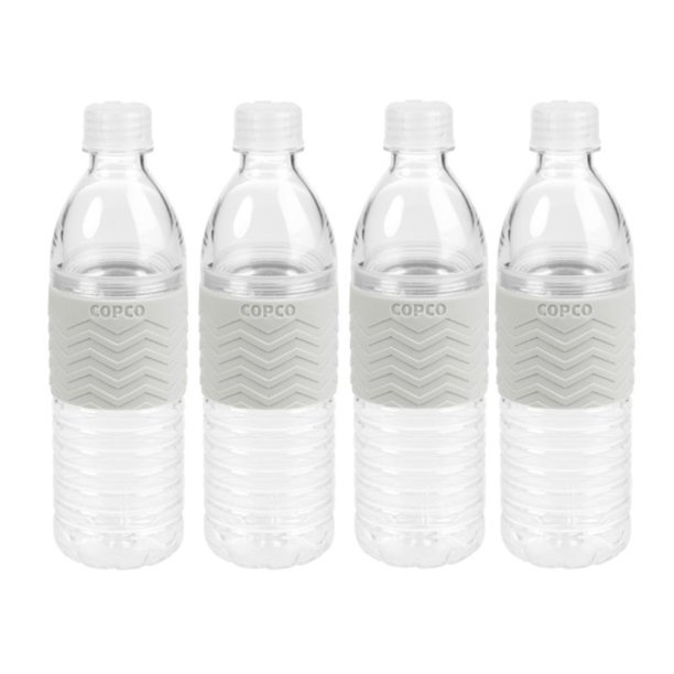 Copco Hydra Reusable Water Bottle 16.9 Ounce, Chevron Gray 4 Pack