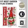 thumbnail image 2 of Welcome Summer Watermelon Gnome Small Decorative Garden Flag, Popsicle Daisy Yard Lawn Outside Decor, Seasonal Farmhouse Burlap Outdoor Home Decoration Double Sided 12.5 x 18, 2 of 6