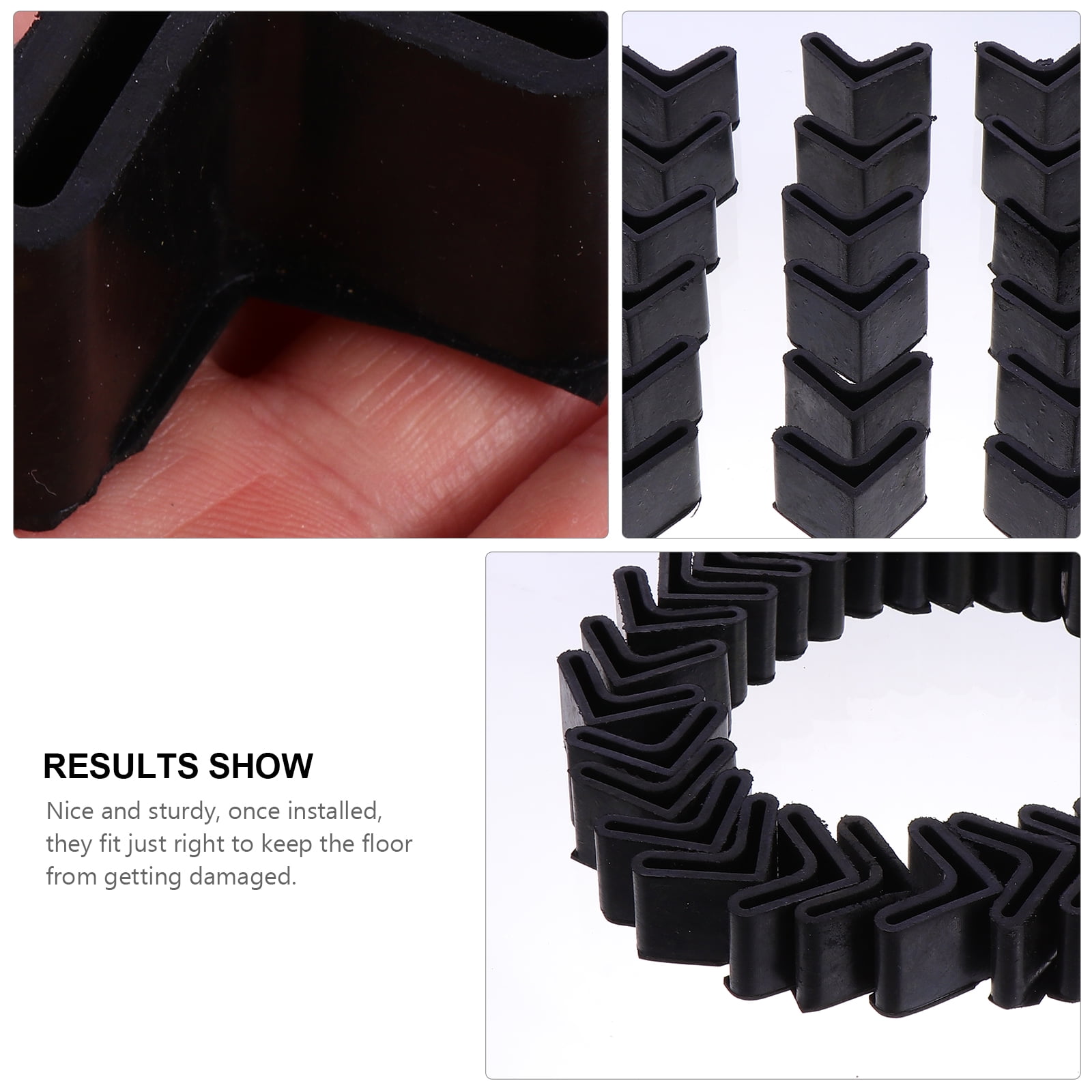 IMIKEYA Corner Brace Bed Frame Corner Protectors Black 30pcs