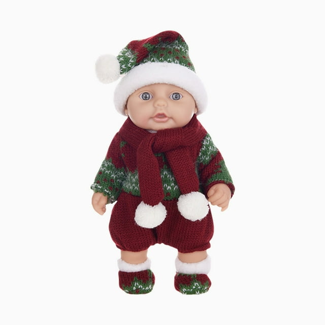 8 Inch Mini Enamel Doll With Removable Outfit, Realistic Washable Soft Toy For Kids, Encourages Nurturing And Play