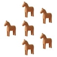 thumbnail image 3 of Raindrops 6pcs Wooden Horse Statue Wooden Sculpture Wooden Horse Sculpture Wooden Horse Figurine Diy Wooden Crafts Diy Painted Ornaments Wooden Desktop Decor Wood Crafts for Adults Kids, 3 of 8