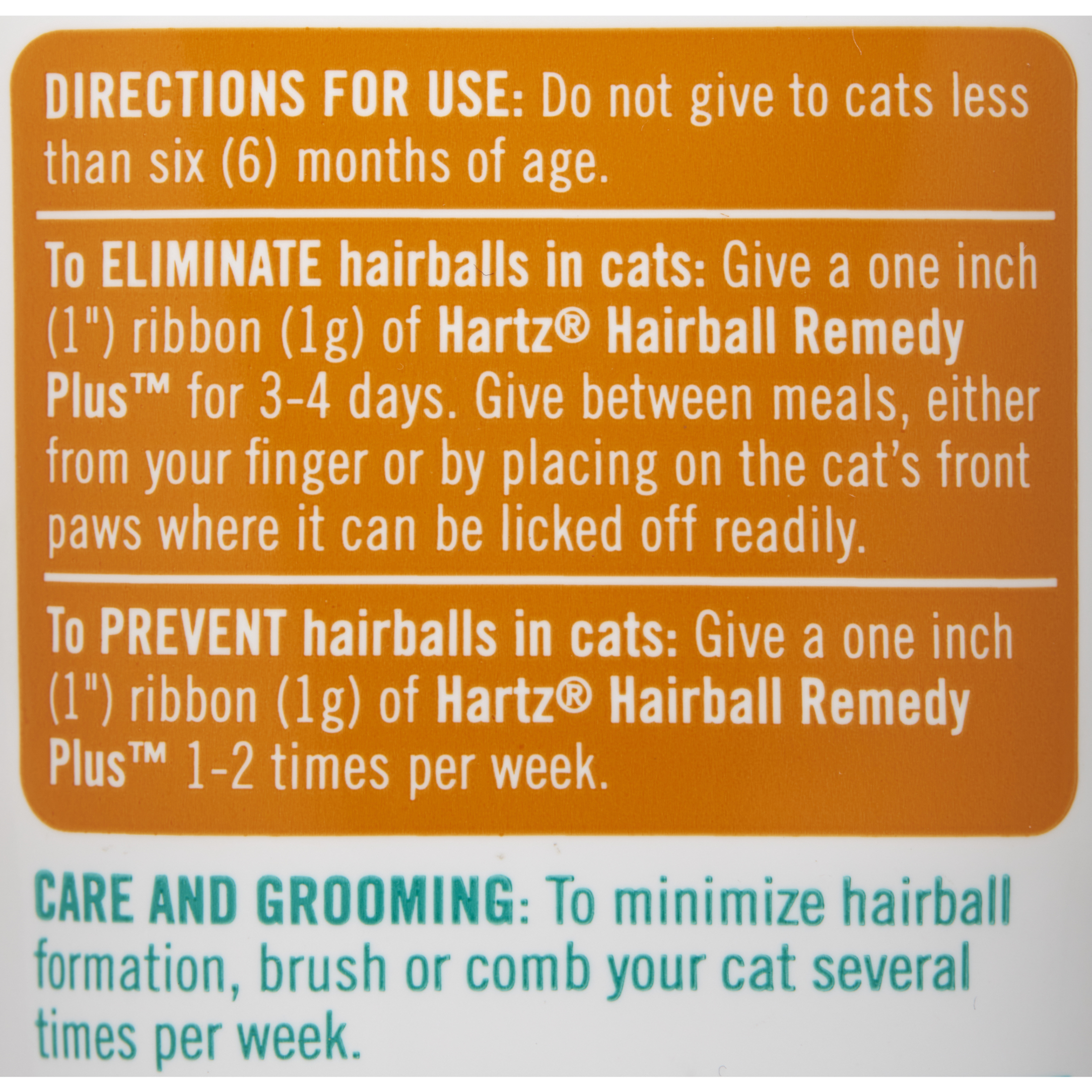 Hartz Hairball Remedy Plus Paste for Cats and Kittens - 2.5oz Tube - image 3 of 6