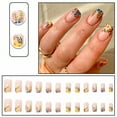 thumbnail image 4 of RAGUPEL 24Pcs Glue on Nails for Women,Silver Glitter Stiletto Press on Nails,Glossy Finish Fake Nails with Designs,Press on Nails Long for Dating,Party,Taking Pictures,Daily Life,Style3, 4 of 8
