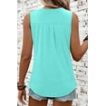 thumbnail image 6 of KISSMODA Women Summer Tank Tops Round Neck Sleeeveless Folded Front Tunic Casual Outfit 2025 Basic Loose Shirts, 6 of 6