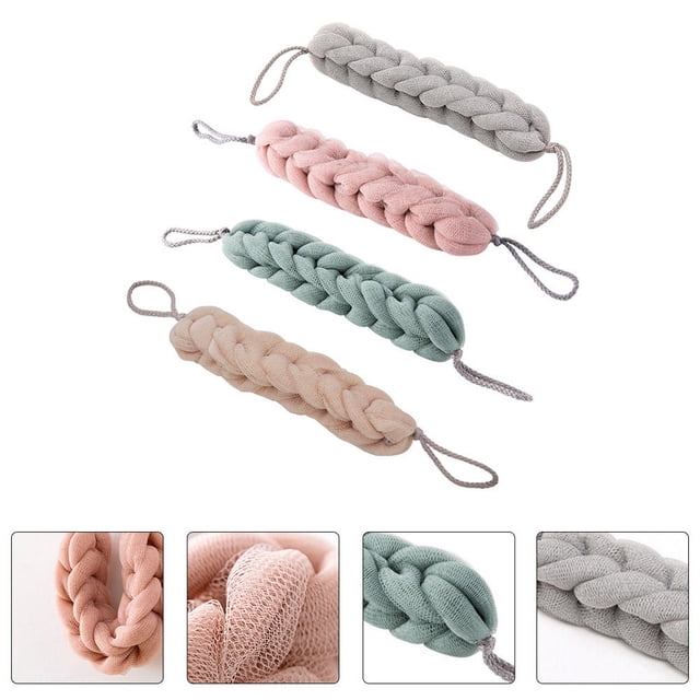 TABLZONE 4Ud Toalla Para Largo Con Cordón Para Exfoliar Y Circulación Sanguínea