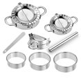 thumbnail image 4 of Lishi Kit de Fabrication de Dumplings 11 Pcs : Coupeur, Roue de Coupe et Tapis de Cuisson en Silicone, 4 of 5