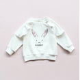 thumbnail image 4 of Conti Kids Toddler Girls Ruffle Shoulder Sweatshirts White 6-7 Years, 4 of 5
