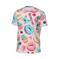 thumbnail image 6 of Wukai Cupcakes and Donuts Print Men's Short-Sleeved Mesh T-Shirt,Quick-Dry Short Sleeve Workout T-Shirt-X-Large, 6 of 8