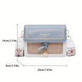 thumbnail image 4 of Fashion Flap Shoulder Bag, Women's Buckle Decor Crossbody Purse With Wide Strap, 4 of 5