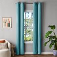 thumbnail image 2 of Mainstays Light Blue Solid Blackout Grommet Curtain Panel Pair, Set of 2, 30" W x 95" L, 2 of 10