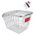 thumbnail image 1 of koolsoo Bike Rear Basket Basket for Mountain Road Bikes Most Rear Bike Racks With Lid, 1 of 9