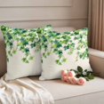 thumbnail image 2 of Outdoor Pillow Covers Pack of 2, Farmhouse Leaf Vine Waterproof Throw Pillowcase Cushion Cases, Rustic Green Leaves on Beige Decorative Pillow Cover for Couch Sofa Home Bed Patio, 2 of 9