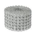 thumbnail image 1 of Sparkling Flower Mesh Ribbon Plastic Rhinestone Wrap Roll Clothes Jewelry Belt Trim, 1 of 10