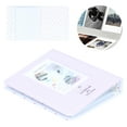 thumbnail image 4 of 64 Pockets Photo Case, 16 Pages Delicate Buckle Tight Inner Line Retain Memory Insert Type Photo Book  For   Mini 9 3in Photos Orange,Grapefruit Yellow,Light Purple,Pearl White, 4 of 8