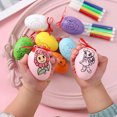 thumbnail image 4 of 10Pack Easter Eggs Ornaments Bulk Decoration, 2.95"x1.77" for Craft Hanging Plastic Artificial Eggs with Rope DIY Painting Decorating Basket Fillers Gift Easter Party Favors, 4 of 7