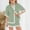 Green, variant on OGLCCG Girls 2 Piece Outfits Cotton Short Sleeve Button Down Shirts and Elastic Waist Shorts Casual Summer Clothing Sets 4-14 Years