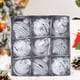 thumbnail image 1 of Juego de 9 bolas navideñas blancas Fiudx para decoración navideña, 1 of 6